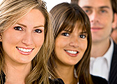 Smiling team of professionals